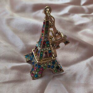 Jeweled Eiffel Tower Key Chain